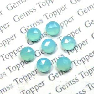 Aqua Chalcedony 10x10 mm Round R-Cut